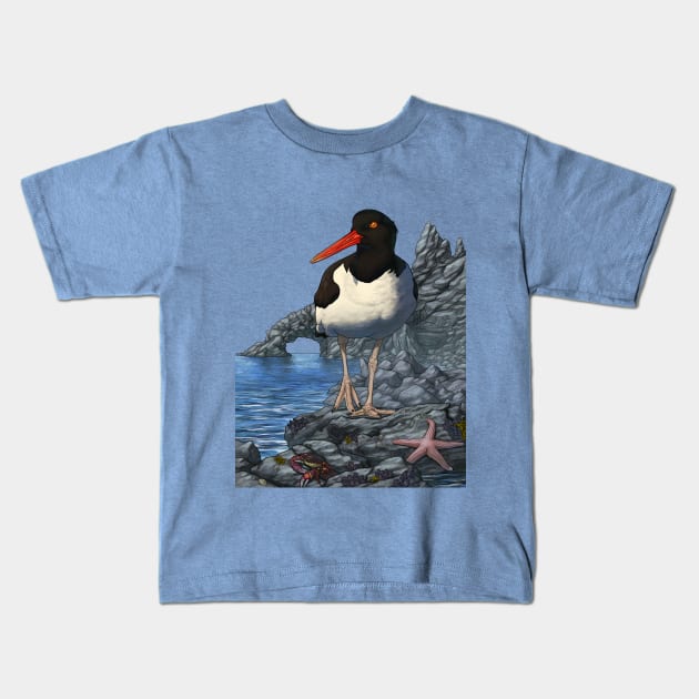 Oysterchatcher Kids T-Shirt by uialwen